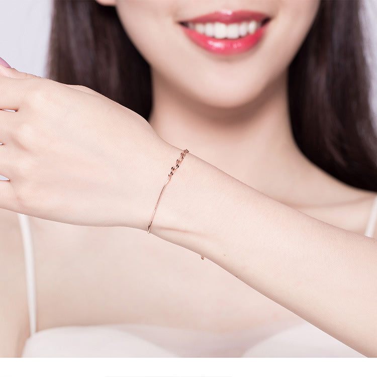 Minimalist Silver Bracelet – 925 Sterling Elegant Everyday Jewellery for Women