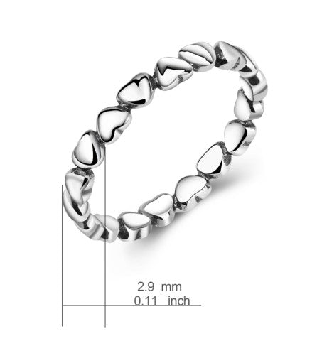 Minimalist Heart Ring – 925 Sterling Silver Cute Everyday Jewellery