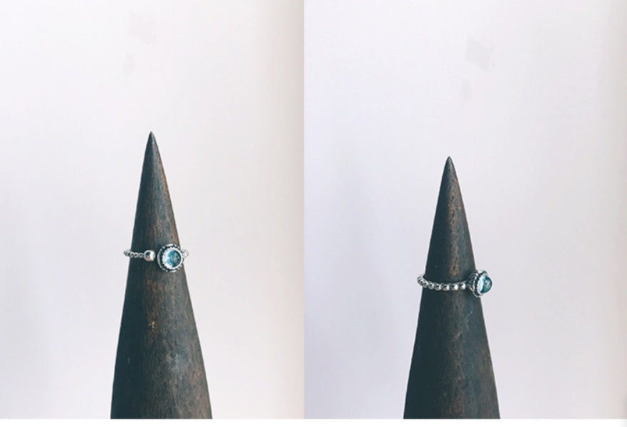 925 silver topaz ring