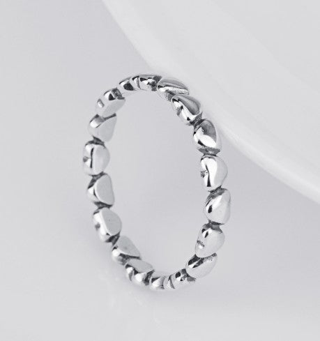 Minimalist Heart Ring – 925 Sterling Silver Cute Everyday Jewellery