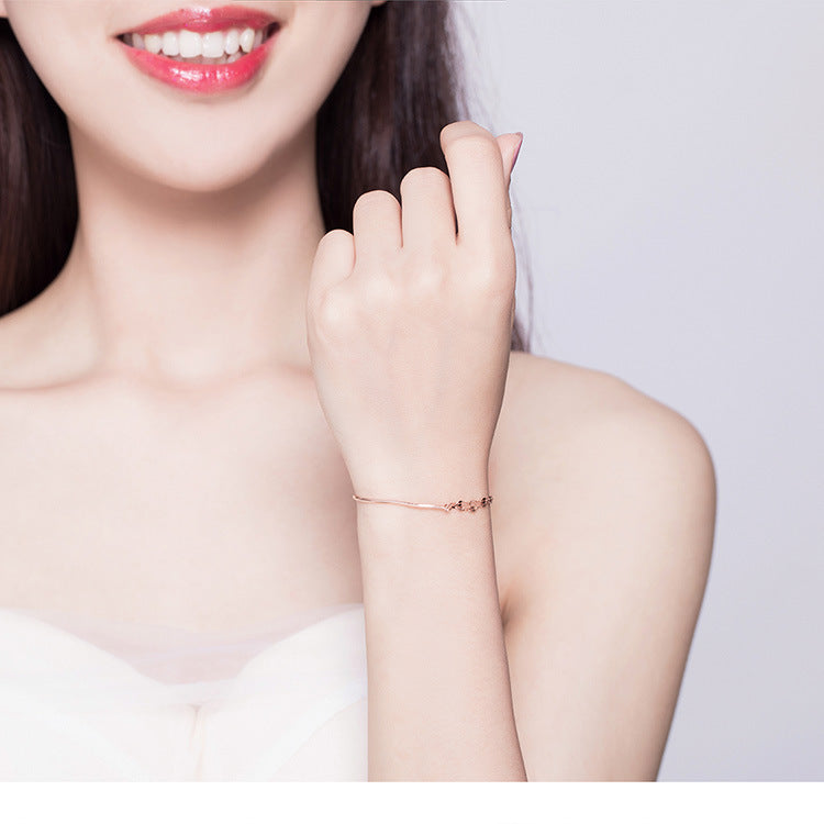 Minimalist Silver Bracelet – 925 Sterling Elegant Everyday Jewellery for Women