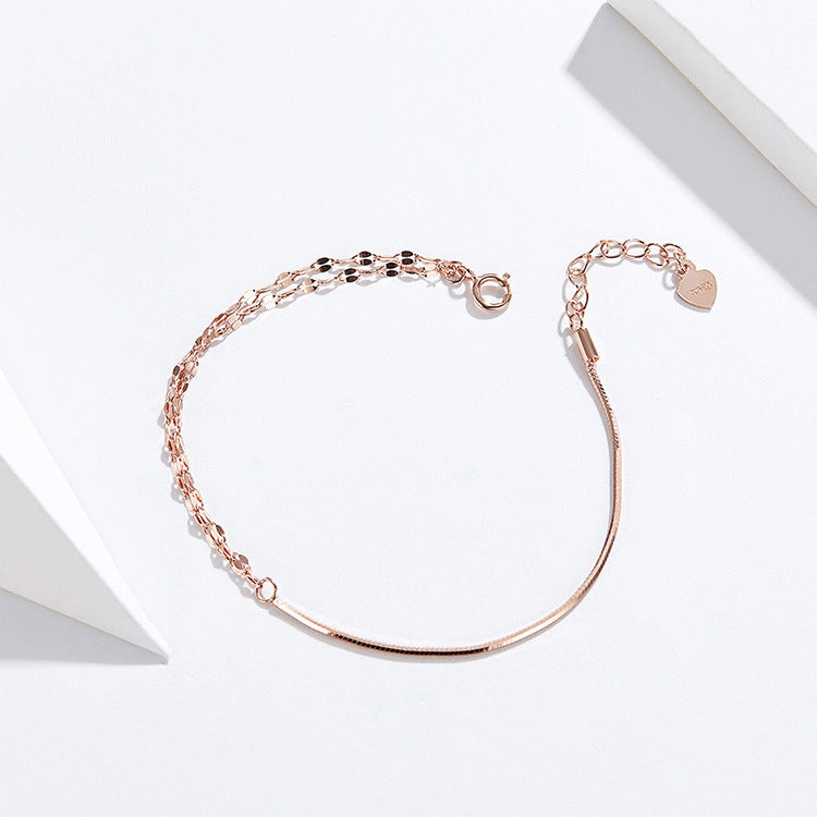 Minimalist Silver Bracelet – 925 Sterling Elegant Everyday Jewellery for Women