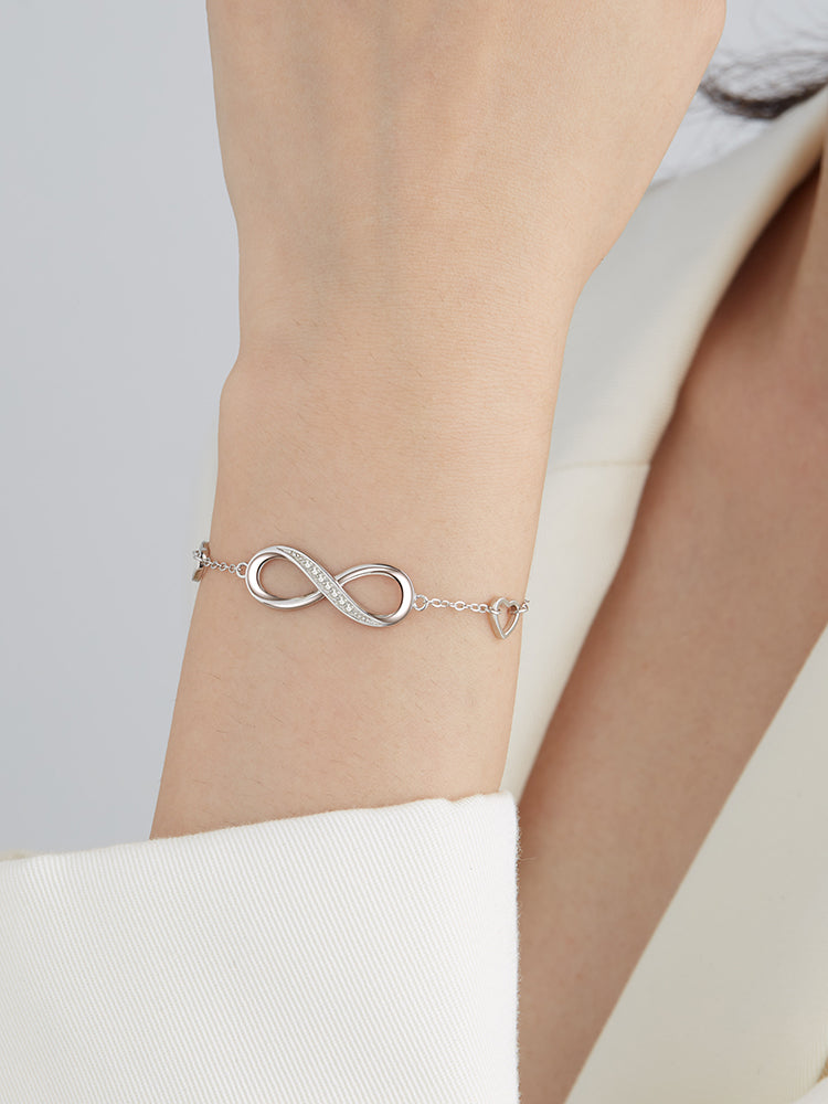Minimalist Infinity Bracelet – 925 Sterling Silver Everyday Jewellery