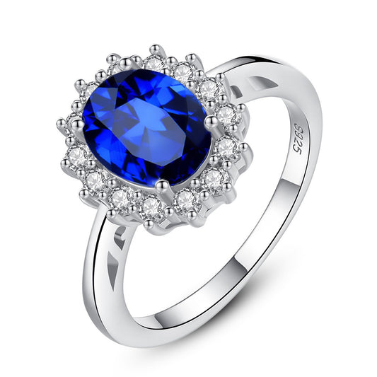 Princess Sapphire Ring – Timeless 925 Sterling Silver Beauty