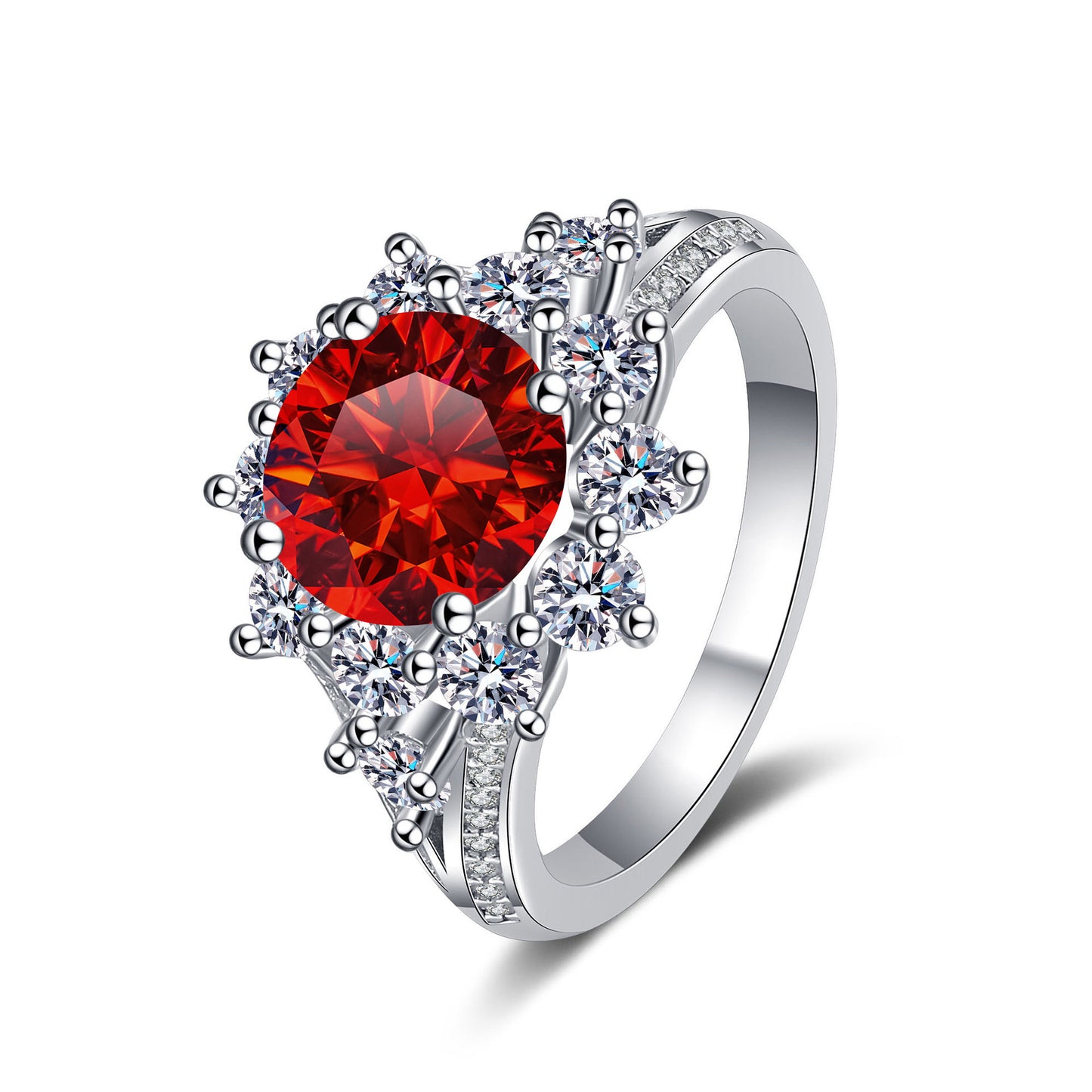 925 Sterling Silver Women’s Ring – 3 Carat Color Moissanite, Affordable Luxury Style