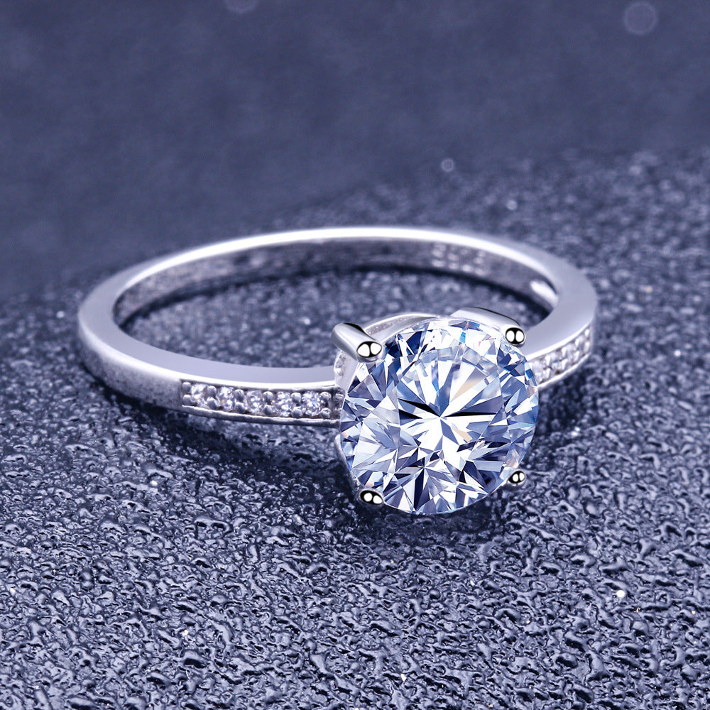Sterling Silver 925 Wedding Ring – Classic Engagement Ring Design