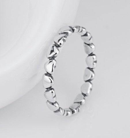 Minimalist Heart Ring – 925 Sterling Silver Cute Everyday Jewellery