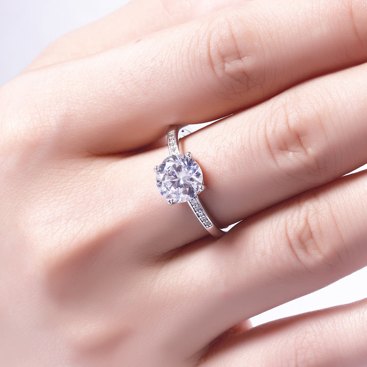 Sterling Silver 925 Wedding Ring – Classic Engagement Ring Design