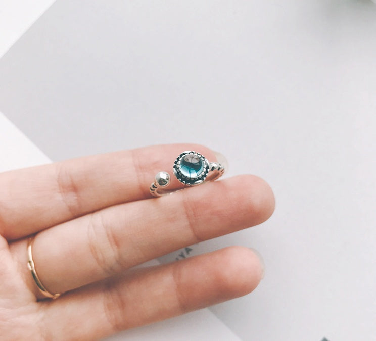 925 silver topaz ring