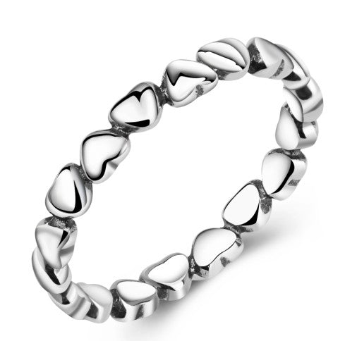 Minimalist Heart Ring – 925 Sterling Silver Cute Everyday Jewellery