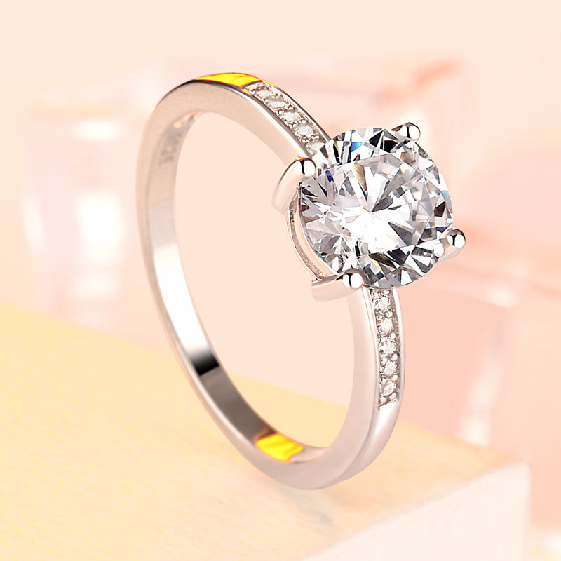 Sterling Silver 925 Wedding Ring – Classic Engagement Ring Design