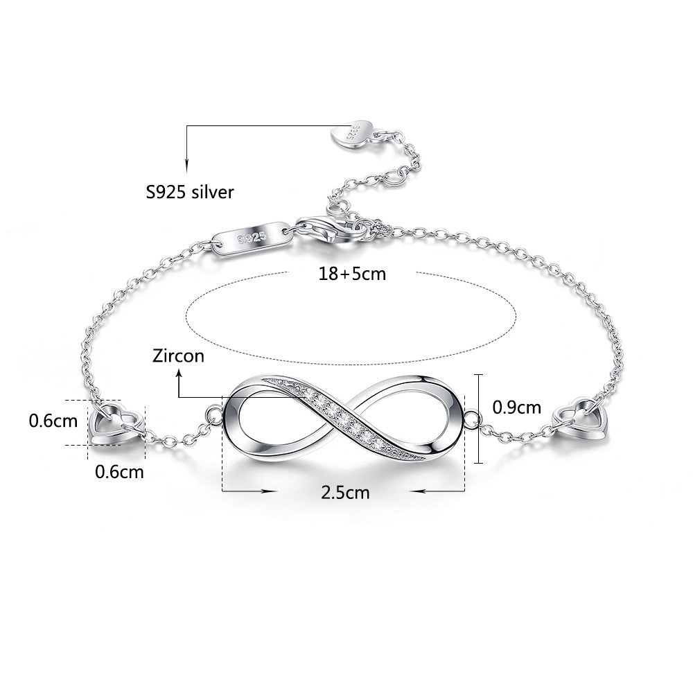 Minimalist Infinity Bracelet – 925 Sterling Silver Everyday Jewellery