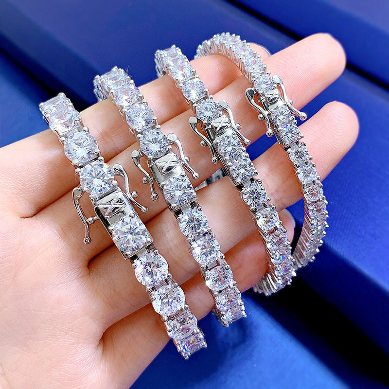 Aurora Diamond-Look Bracelet in 925 Sterling Silver