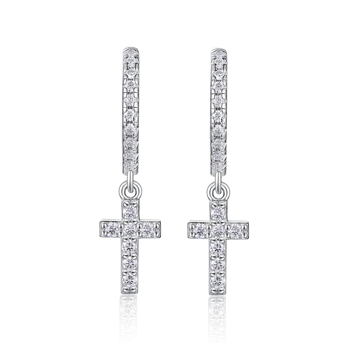 Top-quality Moissanite Luxury And Fashionable Light Luxury Jewelry Silver Stud Earrings S925 Silver Plated Platinum
